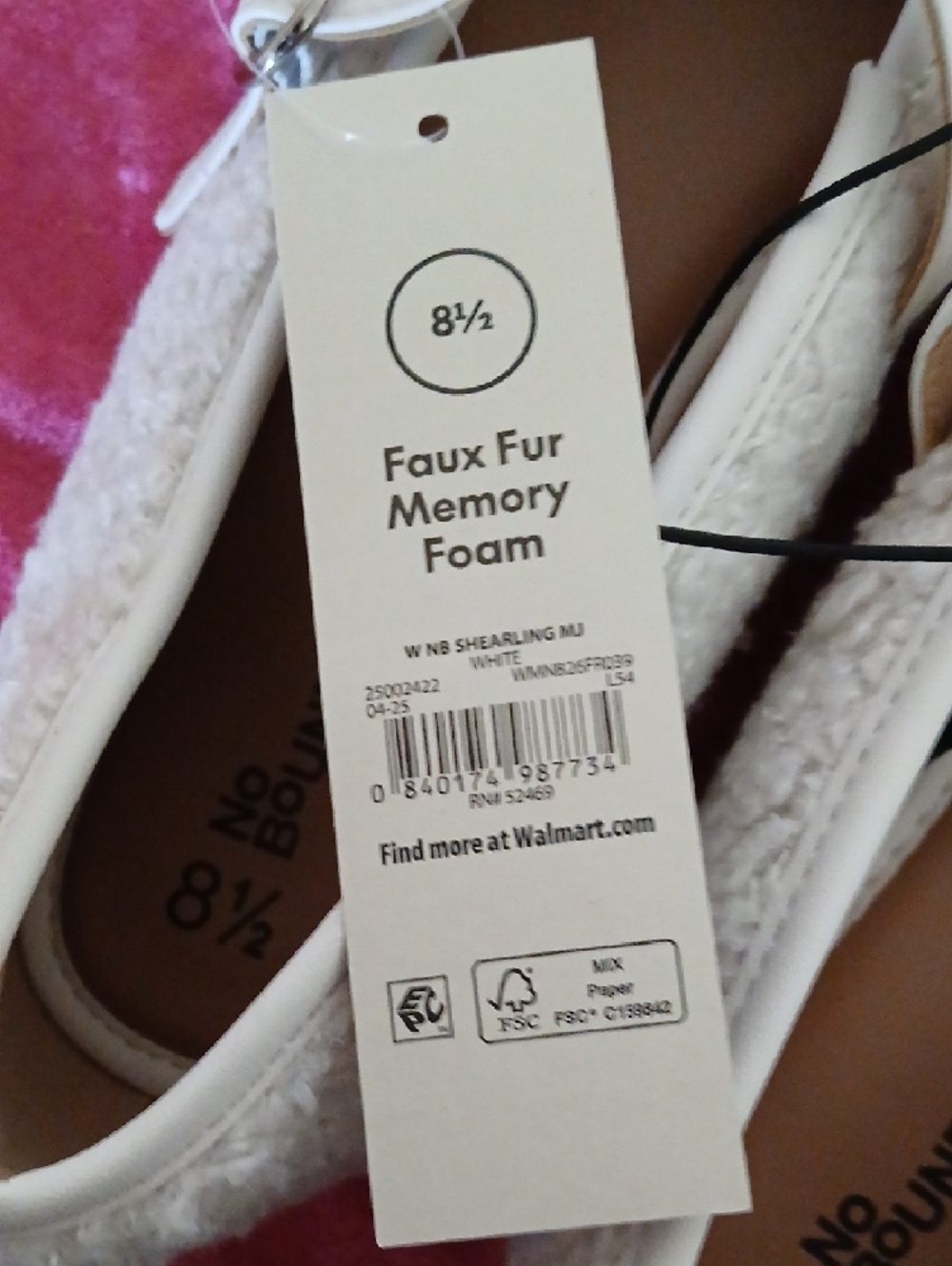 No Boundaries White Sherpa Mary Jane Flats with Strap Never Worn - Picture 2 of 5
